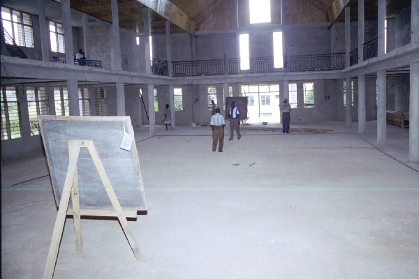 Inside the new Bomso church - October 2000