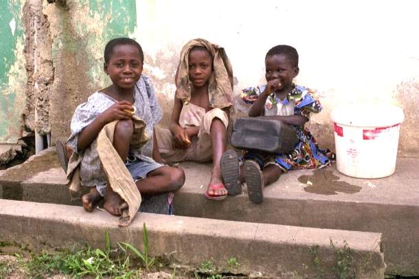 Kids at the Ghana Bible College - Kumasi, Ghana - October 2000
