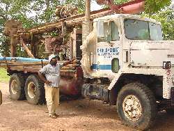 Water Well Drilling Truck in Yendi  December 2000